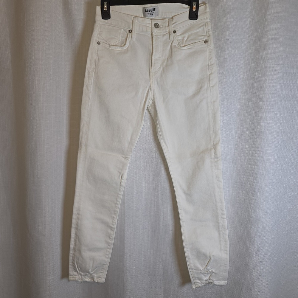 AGOLDE Los Angeles Premium White High Rise Skinny Jeans Womenswear Size 26